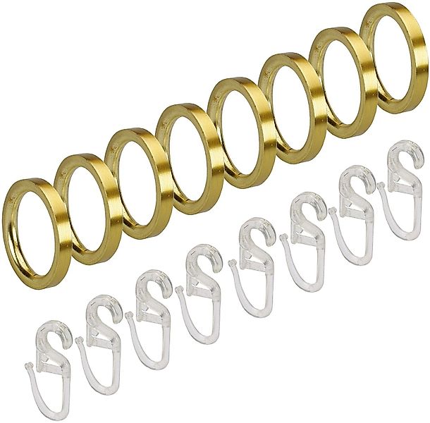 Liedeco Gardinenring, Gardinenstangen, (Set, 8-St., mit günstig online kaufen