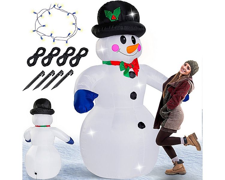 monzana Schneemann, Aufblasbarer XXL 240cm LED Beleuchtet Befestigungsmater günstig online kaufen