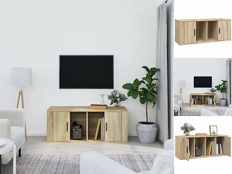 vidaXL TV-Schrank TV-Schrank Sonoma-Eiche 100x35x40 cm Holzwerkstoff Lowboa günstig online kaufen