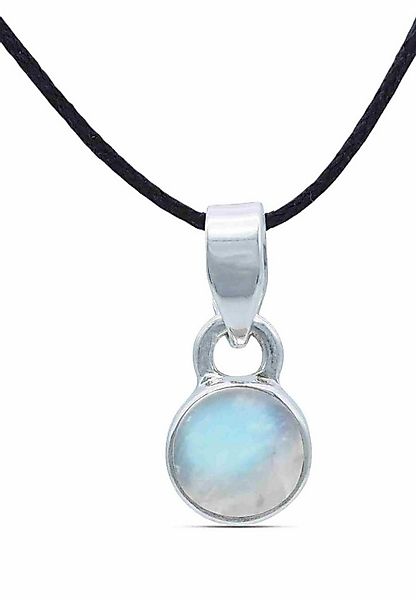 mantraroma Kettenanhänger SAMA rund aus 925 Silber mit Regenbogen Mondstein günstig online kaufen