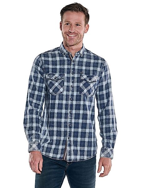 Engbers Langarmhemd engbers Herren Langarm-Hemd aus Twill, Indigoblau günstig online kaufen