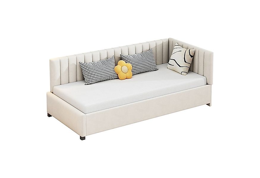 Flieks Polsterbett, Samt Daybett Tagesbett Schlafsofa Kinderbett 90x200cm günstig online kaufen
