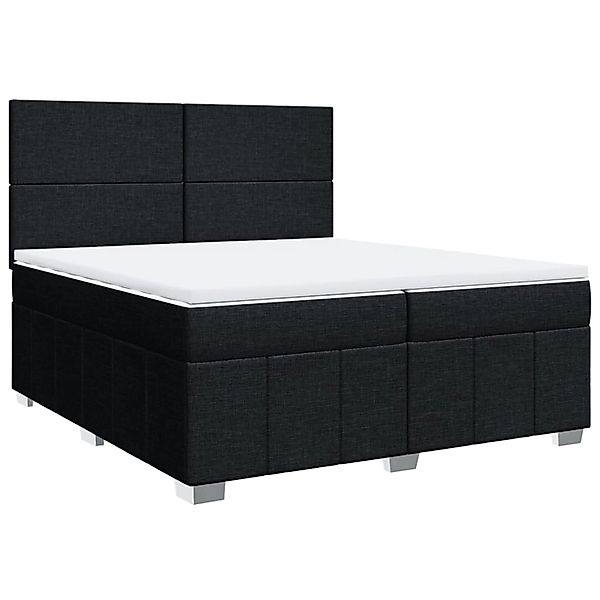 vidaXL Boxspringbett mit Matratze Schwarz 200x200 cm Stoff 3291770 günstig online kaufen