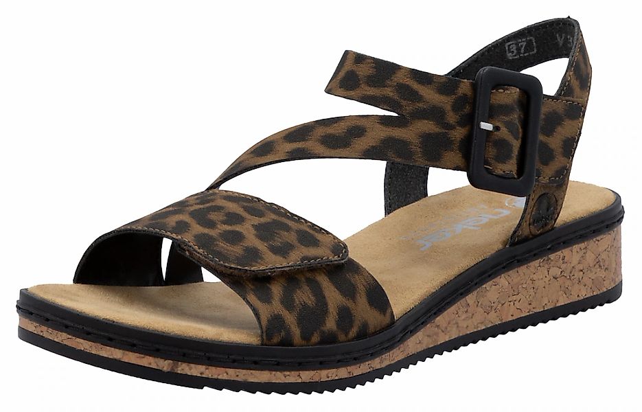 Rieker Riemchensandale, Sommerschuh, Sandalette, Keilabsatz, mit asymmetris günstig online kaufen
