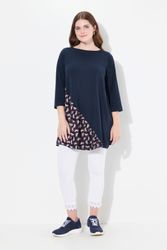 Ulla Popken Longshirt Shirt A-Linie U-Boot-Ausschnitt günstig online kaufen