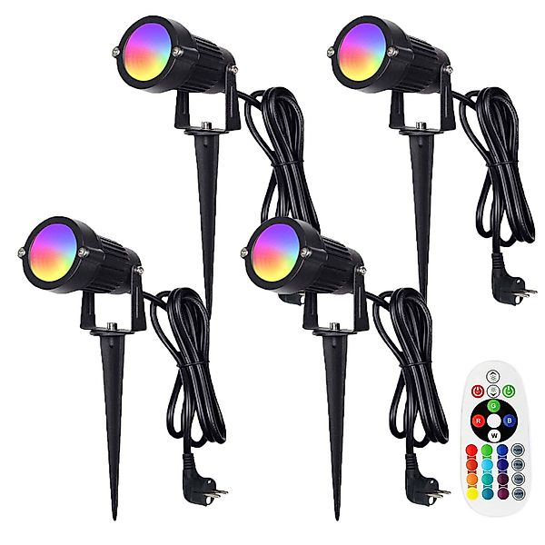 MUPOO LED Gartenstrahler Gartenbeleuchtung,16 Farben 4 günstig online kaufen