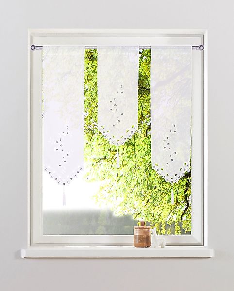 my home Scheibengardine Neila, Stangendurchzug (3 günstig online kaufen