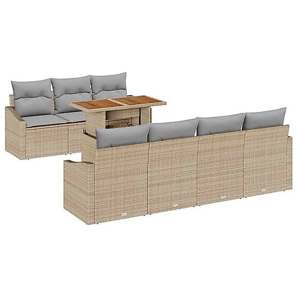 vidaXL Garten Essgruppe mit Kissen Beige und Grau 100 x 55 x 73 cm 3349797 günstig online kaufen