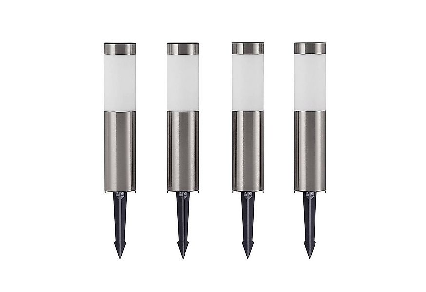 Lindby Außen-Stehlampe Sirita, LED, Edelstahl Alu tageslicht IP44, 1 x 0,2 günstig online kaufen