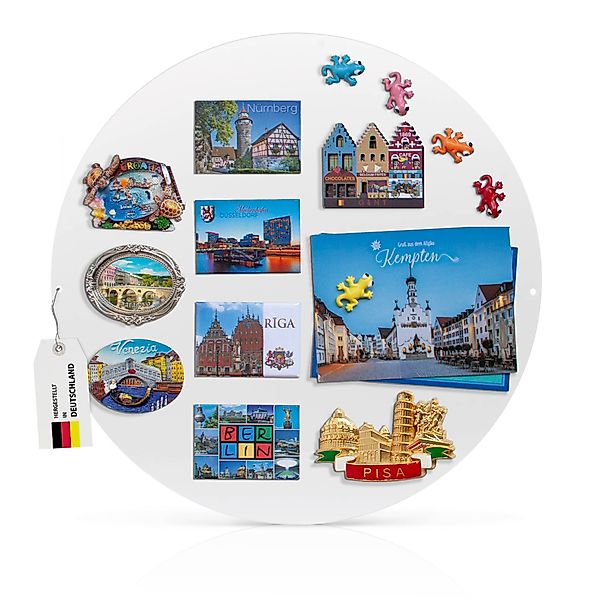 banjado Magnettafel Memoboard Metall Rund Weiß günstig online kaufen