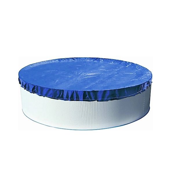 Evolution Abdeckplane Rund 450/460cm Blau mit Übermaß Sommer Winter Pool Sc günstig online kaufen
