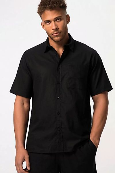 STHUGE Kurzarmhemd STHUGE Leinenmix-Hemd Halbam Kentkragen bis 8 XL günstig online kaufen