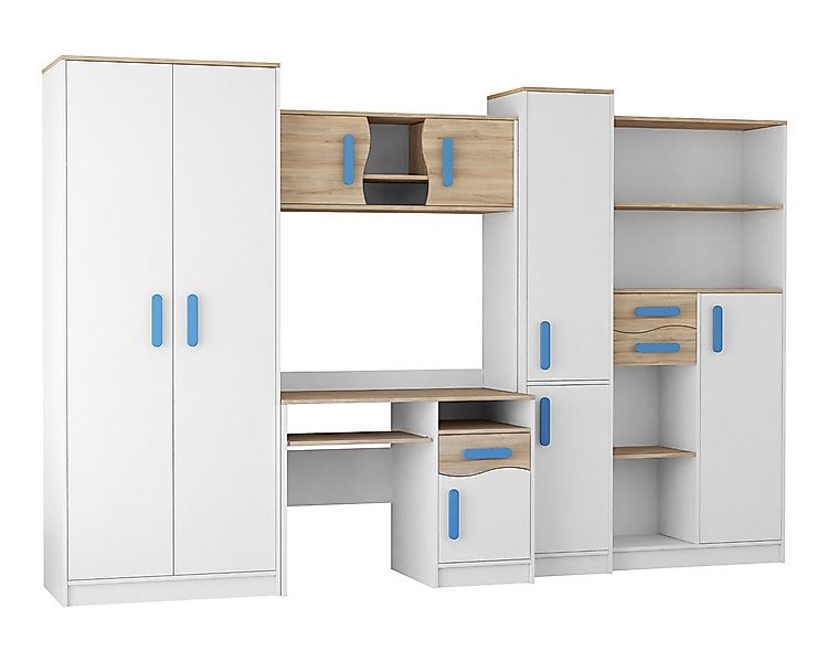 Deine Möbel 24 Jugendzimmer-Set MIKI Jugend-Schrankwand Jugendzimmer Jugend günstig online kaufen