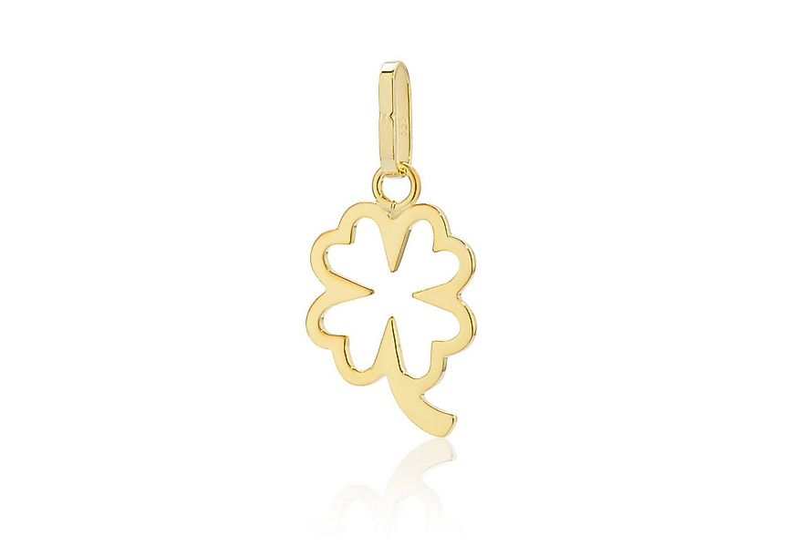 NKlaus Kettenanhänger Kettenanhänger kleines Kleeblatt 333 Gelb Gold 14m günstig online kaufen