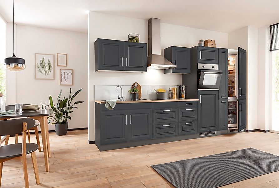 KOCHSTATION Küchenzeile "KS-Stockholm", Breite 360 cm, mit hochwertigen MDF günstig online kaufen