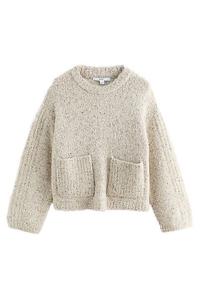 Next Rundhalspullover Bouclé-Rundhalspullover mit Wolle (1-tlg) günstig online kaufen