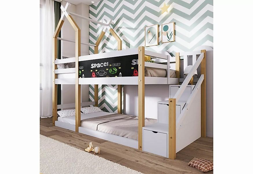BlingBin Etagenbett Hochbett Etagenbett (1-St., Baumhaus Bett mit Speicheru günstig online kaufen