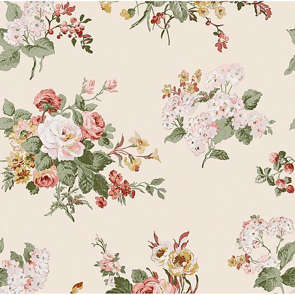LAURA ASHLEY Vliestapete Laura Ashley Rosemore Pale Sable Vliestapete, glat günstig online kaufen