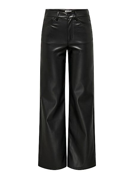 ONLY Stoffhose ONLMADISON LIFE HW WIDE FAUX LEATH günstig online kaufen