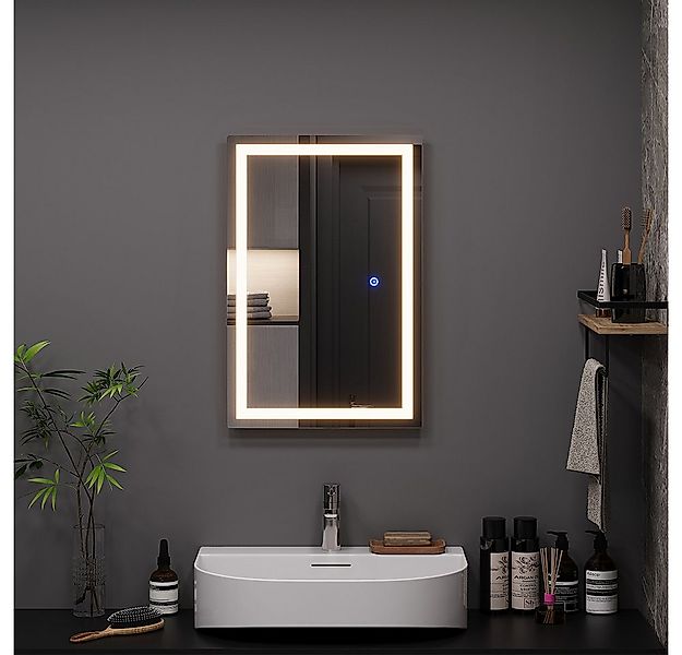 Vicco Badspiegel Miral, Glas, 40 x 60 cm mit Frontlight Beleuchtung (1-St) günstig online kaufen