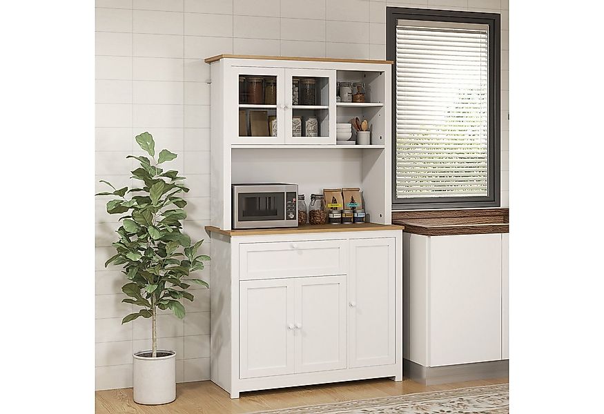 HOMCOM Küchenbuffet Küchenschrank mit Schublade, Mehrzweckschrank (Vitrinen günstig online kaufen