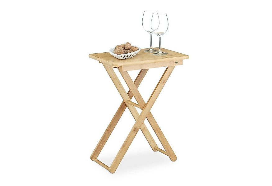 relaxdays Beistelltisch klappbar Bambus günstig online kaufen