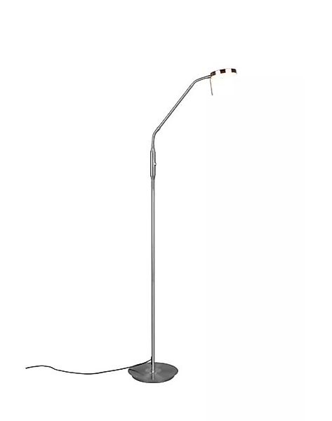 LED-Stehlampe ca. 145 cm hoch Nickel 1 Stück Metall Hellgrau günstig online kaufen