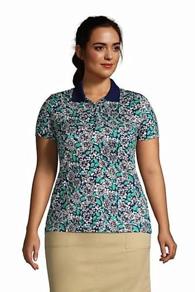 Supima-Poloshirt in großen Größen, Damen, Größe: 48-50 Plusgrößen, Blau, Ba günstig online kaufen