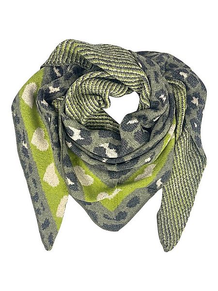 Taschen4life Modeschal Dreiecksschal SW175 Leopard & Herz Muster, Leo Print günstig online kaufen