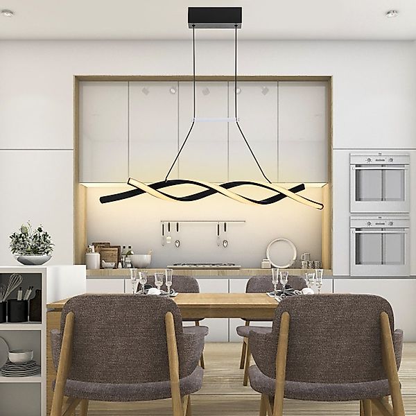 LETGOSPT Pendelleuchte 80cm Modern LED Pendelleuchte, günstig online kaufen