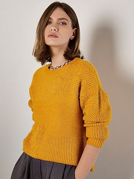 Apricot Strickpullover Rundhalspullover, mit Popcorn-Struktur günstig online kaufen