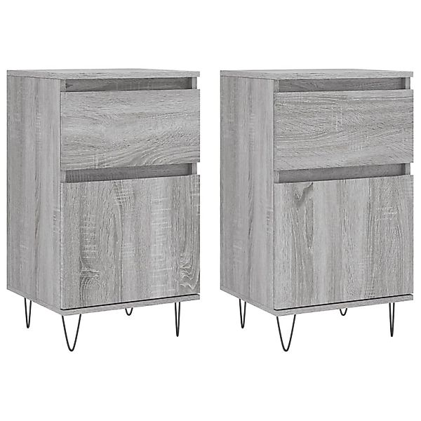 vidaXL Sideboards 2 Stk Grau Sonoma 40x35x70 cm Holzwerkstoff 831161 günstig online kaufen