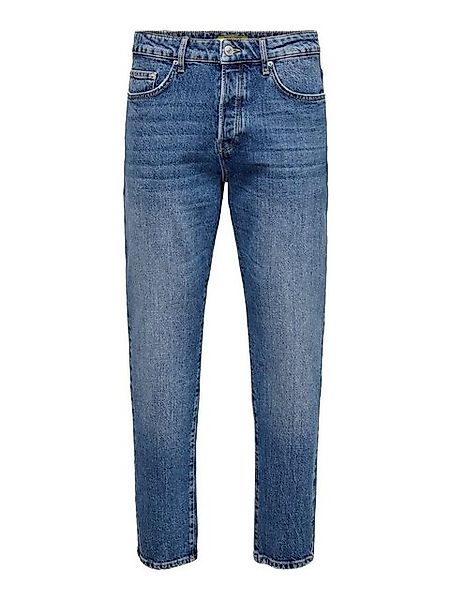 ONLY & SONS Regular-fit-Jeans Regular Fit Denim Jeans 5-Pocket Style Verkür günstig online kaufen