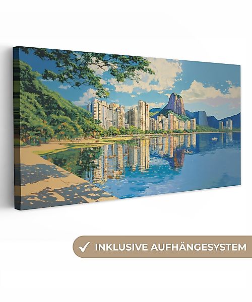 OneMillionCanvasses® Leinwandbild Panorama Berg - Skyline günstig online kaufen