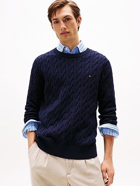 Tommy Hilfiger Strickpullover CLASSIC CABLE CREW NECK mit Strukturstrick un günstig online kaufen