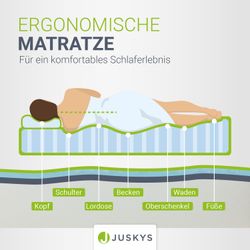 Kaltschaummatratze, Juskys, 16 cm hoch, Punktelastische günstig online kaufen