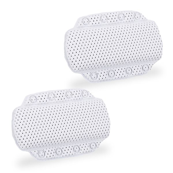 relaxdays Nackenstützkissen 2x Badewannenkissen mit Saugnäpfen günstig online kaufen