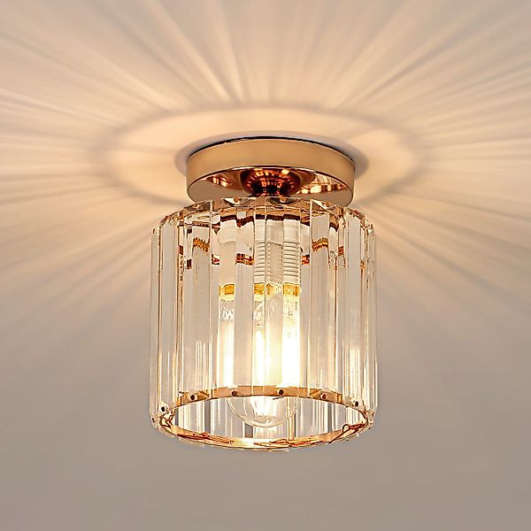 Goeco Deckenleuchten Kristall Deckenlampe,goldene Kristalllampe für günstig online kaufen