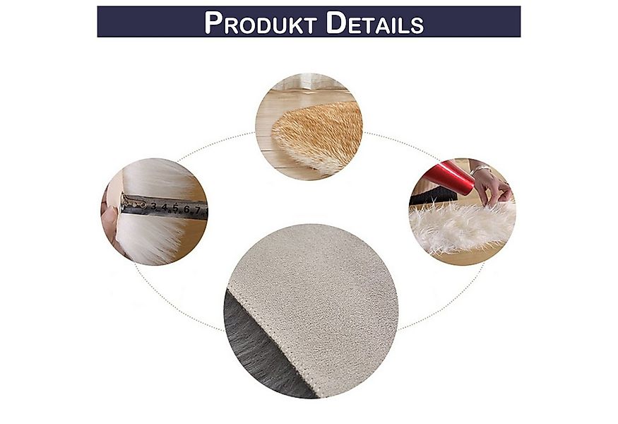 Sunicol Hochflor-Teppich Plüsch Shaggy Flokati Carpet, Waschbar, Flauschig, günstig online kaufen