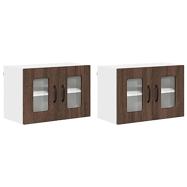 vidaXL Küchenwandschrank 2 Stk Braun Eichen-Optik 60 x 31 x 40 cm 884629 günstig online kaufen