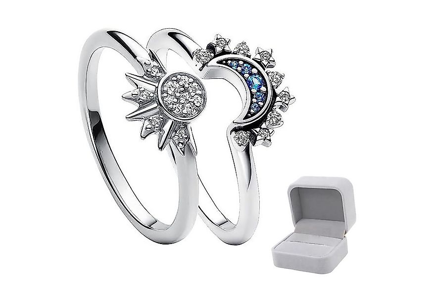 Refttenw Fingerring Paarring Set Sonne & Mond,Hochzeitsringe,Geschenk für P günstig online kaufen