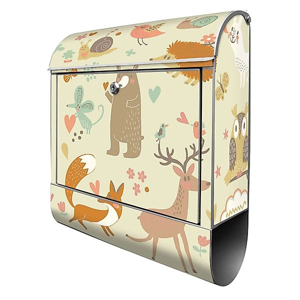 Banjado Design Briefkasten Silber Pulverbeschichtet 39x47x14cm 2 Schlüssel günstig online kaufen