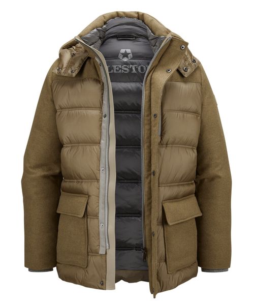 Milestone Steppjacke MSHoward Materialmix aus Wollmischung günstig online kaufen