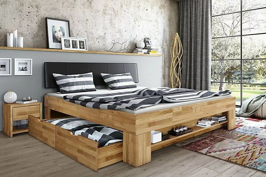 Meble Stolrus Futonbett SABINA (Massivholz, 140 x 200), Standsichere Bauwei günstig online kaufen