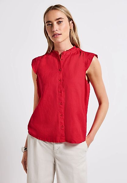 STREET ONE Hemdbluse ärmellos, mit Rüschen günstig online kaufen