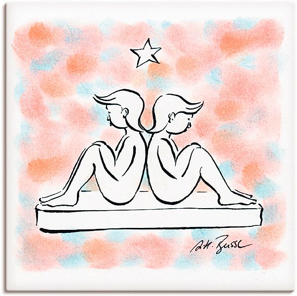 Artland Leinwandbild "Serie Sternzeichen Zwillinge", Sternzeichen, (1 St.), günstig online kaufen