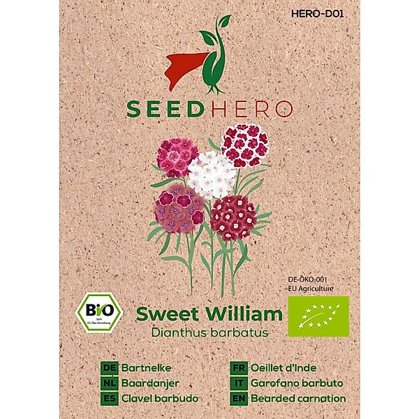 Seedhero BIO Bartnelke Sweet William Samen günstig online kaufen