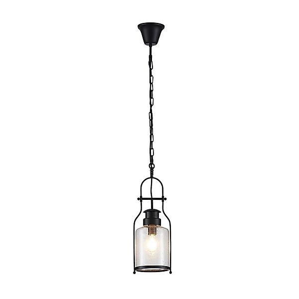 Lindby Pendelleuchte Laterne Rozalie 9624814 Retro Vintage Antik in Schwarz günstig online kaufen