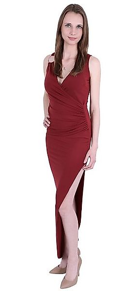 Sarcia.eu Maxikleid Burgunderrotes, gefältetes Maxikleid mit günstig online kaufen
