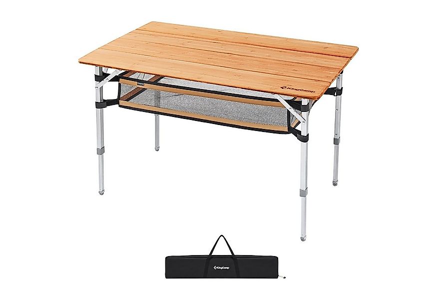 KingCamp Campingtisch Bambus Falt Tisch Camping Klapptisch, Garten Alu Holz günstig online kaufen